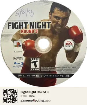 Fight Night Round 3 PlayStation 3, NTSC disc
