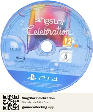 SingStar Celebration PlayStation 4, PAL disc