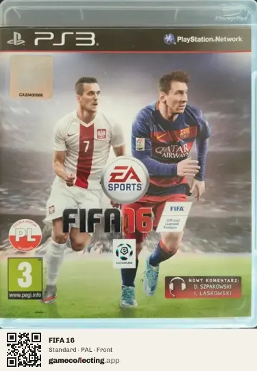 FIFA 16 PlayStation 3, PAL box front