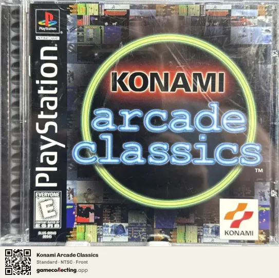 Konami Arcade Classics PlayStation, NTSC box front