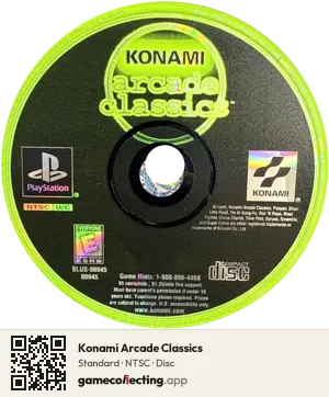 Konami Arcade Classics PlayStation, NTSC disc