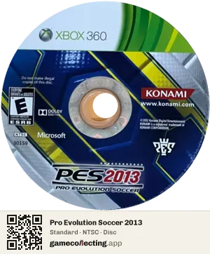 Pro Evolution Soccer 2013 Xbox 360, NTSC disc