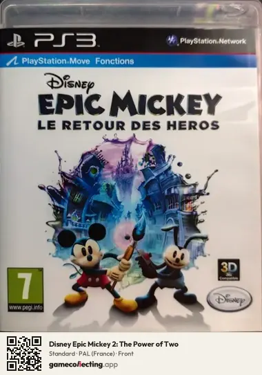 Disney Epic Mickey 2: The Power of Two PlayStation 3, France box front