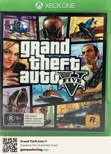 Grand Theft Auto V Xbox One, Australia box front