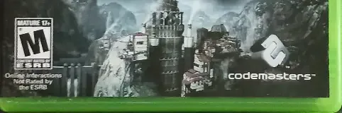 Damnation, the ESRB box on its front