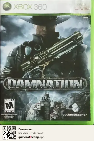 Damnation Xbox 360, NTSC box front