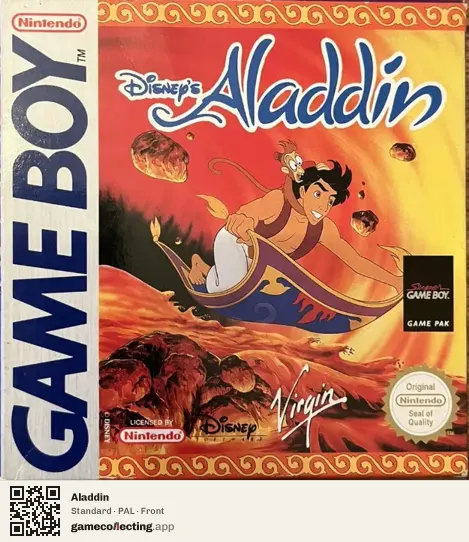 Aladdin Game Boy, PAL box front