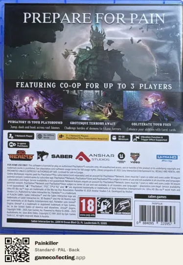 Painkiller PlayStation 5, PAL box back