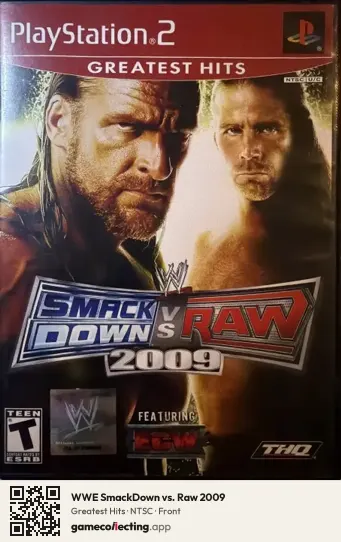 WWE SmackDown vs. Raw 2009 PlayStation 2, NTSC box front