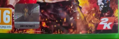WWE 2K17, the PEGI square on its front