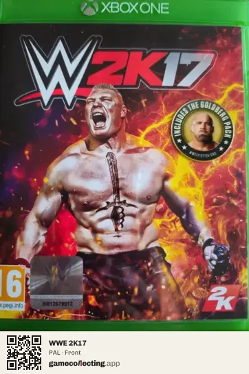 WWE 2K17 Xbox One, PAL box front