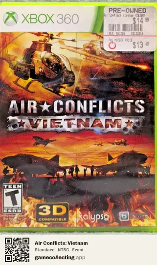 Air Conflicts: Vietnam Xbox 360, NTSC box front