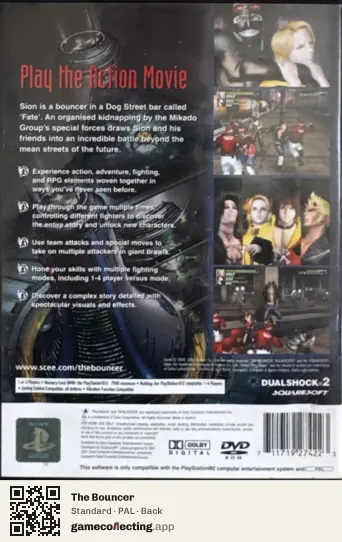 The Bouncer PlayStation 2, PAL box back
