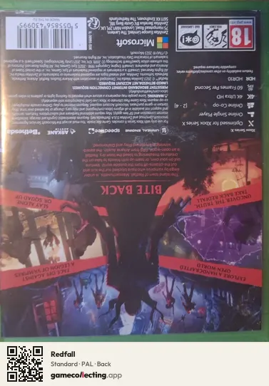 Redfall Xbox Series X, PAL box back