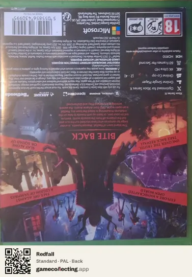 Redfall Xbox Series X, PAL box back