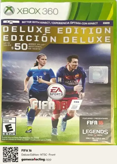 FIFA 16 Xbox 360, NTSC box front