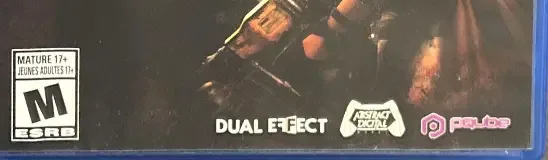 Tormented Souls, the ESRB box on its front