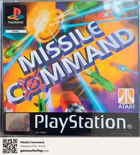 Missile Command PlayStation, PAL box front