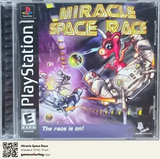 Miracle Space Race PlayStation, NTSC box front
