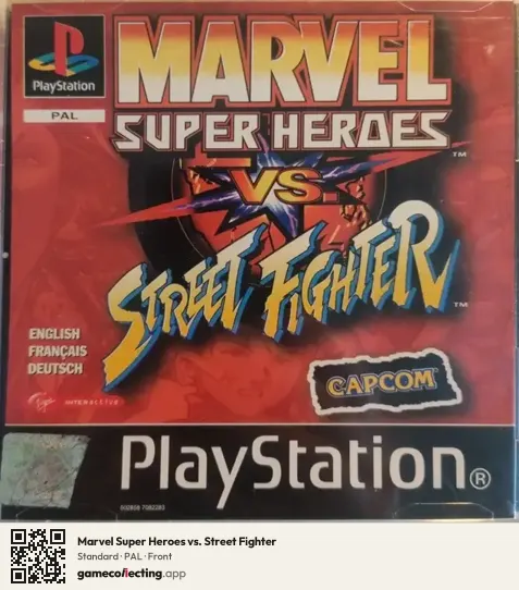 Marvel Super Heroes vs. Street Fighter PlayStation, PAL box front