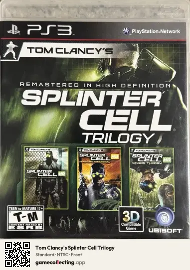 Tom Clancy's Splinter Cell Trilogy PlayStation 3, NTSC box front