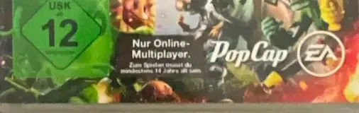 Plants vs. Zombies: Garden Warfare, the USK square on its front