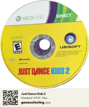 Just Dance Kids 2 Xbox 360, NTSC disc