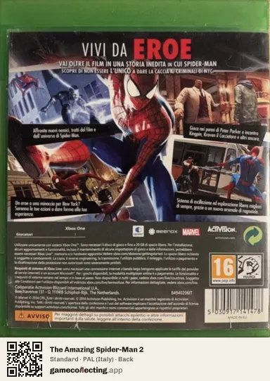 The Amazing Spider-Man 2 Xbox One, Italy box back