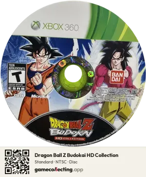 Dragon Ball Z Budokai HD Collection Xbox 360, NTSC disc