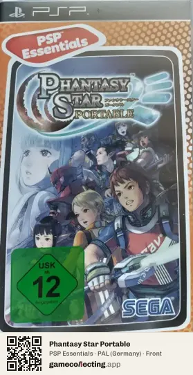 Phantasy Star Portable PlayStation Portable, Germany box front