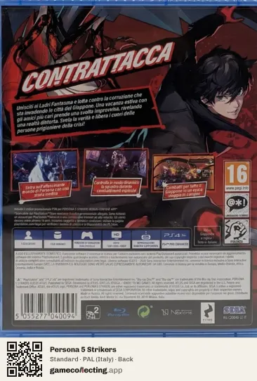 Persona 5 Strikers PlayStation 4, Italy box back