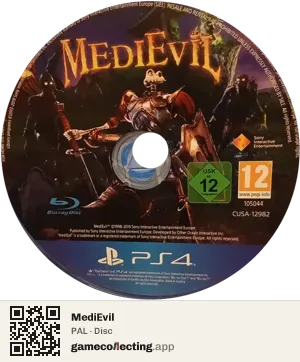 MediEvil PlayStation 4, PAL disc