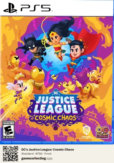 DC's Justice League: Cosmic Chaos PlayStation 5, NTSC box front