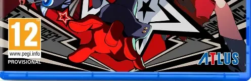 Persona 5 Tactica, the PEGI square on its front