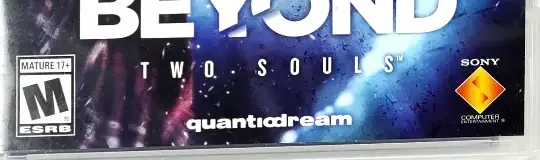 Beyond: Two Souls, the ESRB box on its front
