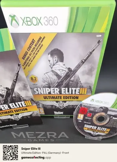 Sniper Elite III Xbox 360, Germany box front