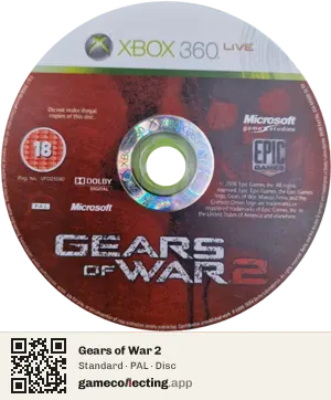 Gears of War 2 Xbox 360, PAL disc
