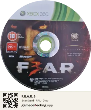 F.E.A.R. 3 Xbox 360, PAL disc