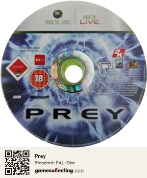 Prey Xbox 360, PAL disc
