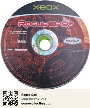 Rogue Ops Xbox, PAL disc