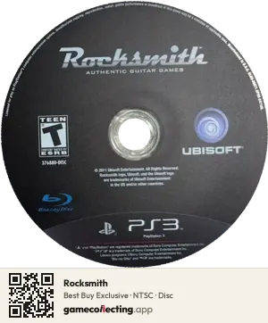 Rocksmith PlayStation 3, NTSC disc