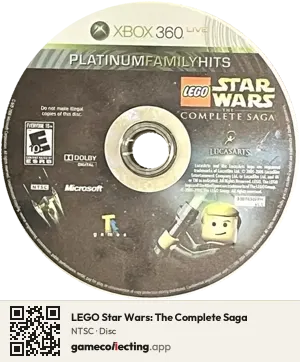 LEGO Star Wars: The Complete Saga Xbox 360, NTSC disc