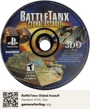 BattleTanx: Global Assault PlayStation, NTSC disc