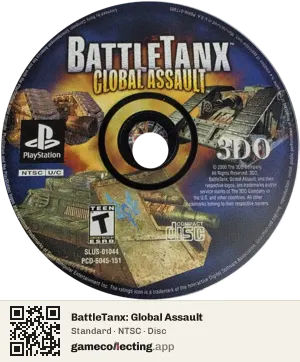 BattleTanx: Global Assault PlayStation, NTSC disc