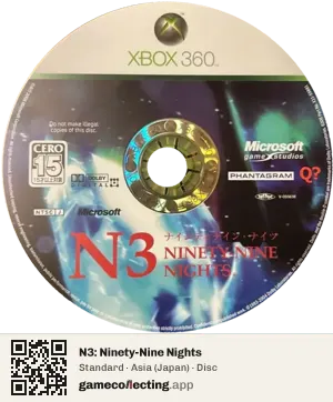 N3: Ninety-Nine Nights Xbox 360, Asia disc