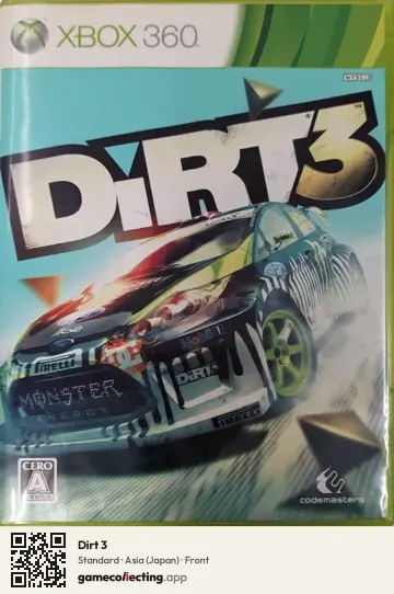 Dirt 3 Xbox 360, Asia box front
