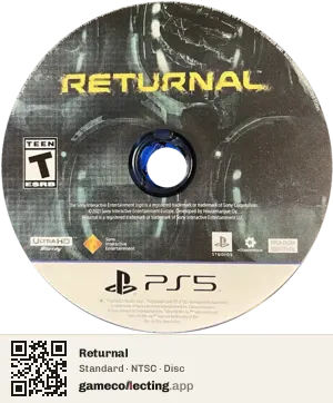 Returnal PlayStation 5, NTSC disc