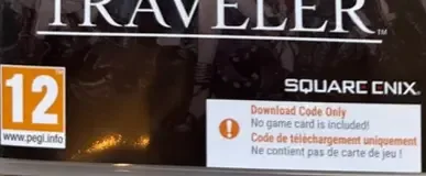 Octopath Traveler, the USK square on its front