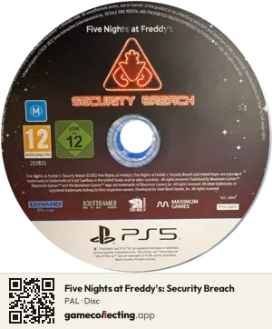 Five Nights at Freddy's: Security Breach PlayStation 5, PAL disc