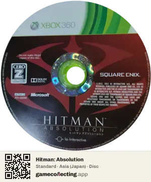 Hitman: Absolution Xbox 360, Asia disc